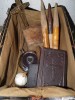 antike Arzttasche mit Ausrüstung für Vampirjäger Vampir