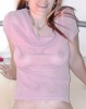 Sexy Shirt transparent Gr. 36, rosa T-Shirt mit rmeln durchsichtig Bluse Wow!!!