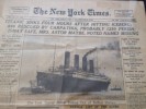 New York Times Set Untergang Titanik 11. September Tot M. Jackson