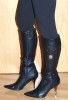 Damenstiefel in schwarz -neu- Gre 39, spitz mit 10 cm Absatz