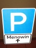 MENOWIN-Parkschild Original vom MF Open Air in Brake!