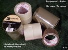 21 Rollen KLEBEBAND 5cm/66m * PACKBAND * PAKETBAND braun/transp (A25)