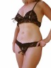 Ensemble lingerie coquine et sexy  ouverte 6642 noir