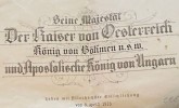 Brief von Österreichs Kaiser Franz Joseph von 2015