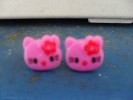 ♥Se Hello Kitty Ohrstecker Modeschmuck Neu♥ Rosa ♥