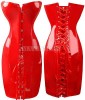 Sexy PVC Ohne Knochen Unterbrust Korsett Corset Corsage Dessous 2 Farbe M-XL