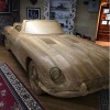 Vintage Handcrafted Circa E-Type Jaguar Full Scale Wooden Replica Rare Model Car