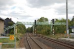 historische Brcke Stahl  Fugngerbrcke   Eisenbahnbergang  Fugngerbe