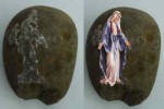 Blessed Virgin Mary epiphany (visitation) on stone
