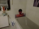 Nackte Frau in Badewanne (auf Acryl) Einzelstck