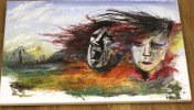 Potthssliches Geschmiere auf billigster Leinwand, mit l und Acryl rumgekleckst