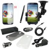 12 ZUBEHR KFZ HALTERUNG LEDER TASCHE HLLE SILIKON FR SAMSUNG Galaxy S4 i9500