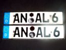 AN-AL 6 KENNZEICHEN NUMMERNSCHILD  ANSBACH 4-SALE!!