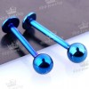 10x Verstandkostenlos Edelstahl Lippen Lip Labret Krper Piercing Kugel blau